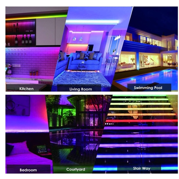 NEW Smart WiFi LED Light Strips Compatible with Alexa, 32.8ft Music Sync - Picture 7 of 7